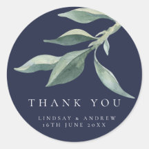 Moderno Botânico Deixa Casamento Favorito Seal