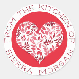 Adesivo Redondo Moderno Da Cozinha Dos Tratamentos Botânicos Do Co