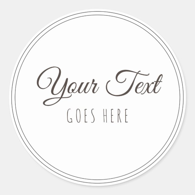 Adesivo Redondo Moderno de tendências simples de produtos feitos à (Frente)