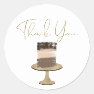 Adesivo Redondo Moderno Elegante de Bake de 3 Camadas