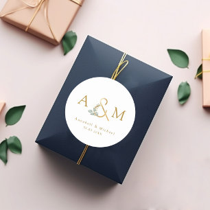 Adesivo Redondo Moderno, elegante eucalipto e comercial
