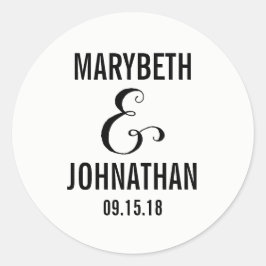 Adesivo Redondo Moderno Fazemos Senha De Casamento