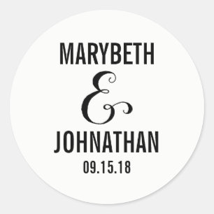 Adesivo Redondo Moderno Fazemos Senha De Casamento