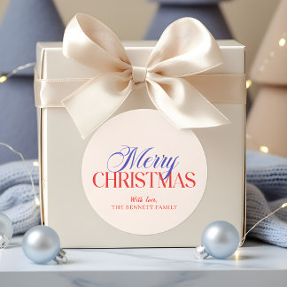 Adesivo Redondo Moderno Feliz Natal