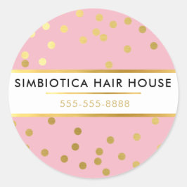 Adesivo Redondo MODERNO GLAM CONFETTI bolinhas azul-claro