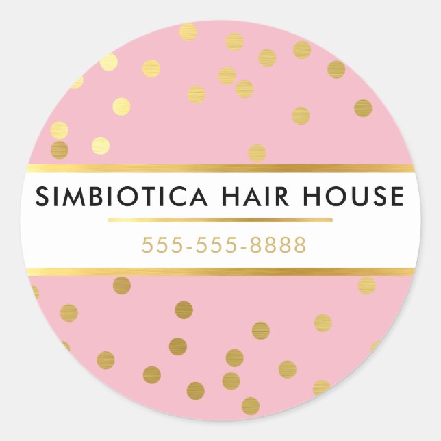 Adesivo Redondo MODERNO GLAM CONFETTI bolinhas azul-claro (Frente)