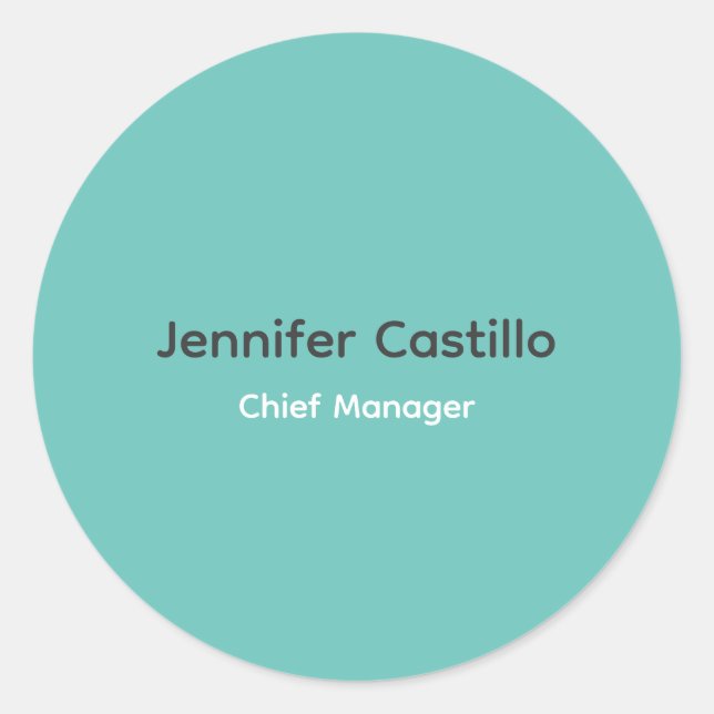 Adesivo Redondo Moderno minimalista branco preto comum (Frente)