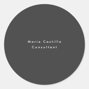 Adesivo Redondo Moderno Minimalista Negro Simples