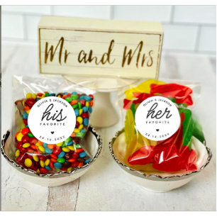 Adesivo Redondo Moderno Personalizou Seu Texto Preto De Casamento 