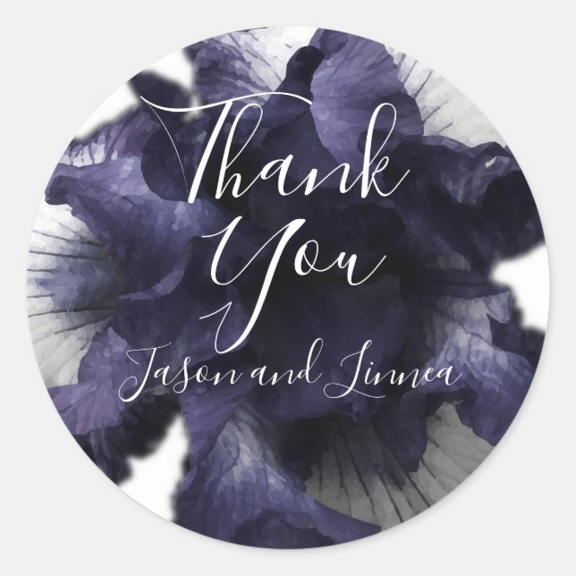 Adesivo Redondo Moderno Radiante Radiante Mínimo Roxo Escuro (Frente)