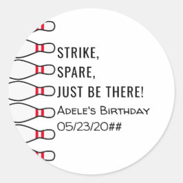 Adesivo Redondo Moderno Simples Qualquer Boliche Idade