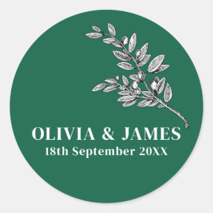 ADESIVO REDONDO MODERNOS MODERNOS SIMPLES FAVORECENTES DE CASAMENT