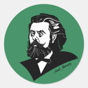 Adesivo Redondo Modesto Mussorgsky