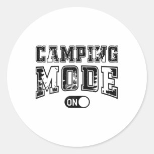 Adesivo Redondo Modo Acampamento Ligado Aventureiro da Natureza Câ