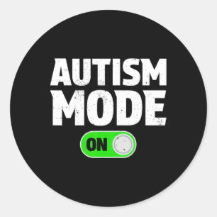 Adesivo Redondo Modo Autismo Em Neurodiversi De Sensibilização Par