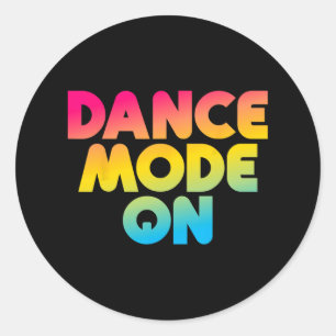 Adesivo Redondo Modo De Dança Em Dançarinos Engraçados Dançando Da