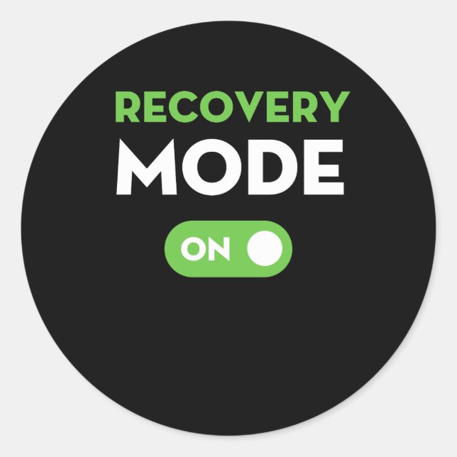 Adesivo Redondo Modo De Recuperação Em Obter Bem Oferece Ferimento (Frente)