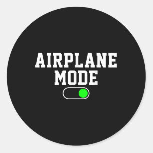 Adesivo Redondo Modo do avião nas férias Verão