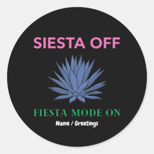 Adesivo Redondo Modo Festa Ligada Agave Art