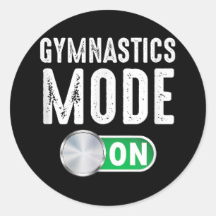 Adesivo Redondo Modo Ginástica Ativado Treinador Atleta de Ginásti