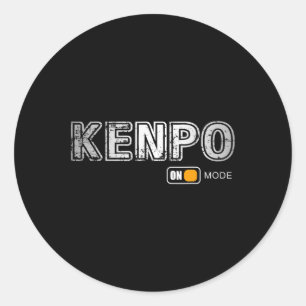 Adesivo Redondo Modo Kenpo Artes Marciais Karate Roupa - Kenpo