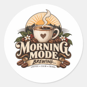 Adesivo Redondo Modo Manhã Café Torrado Amante Vintage Café