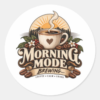 Adesivo Redondo Modo Manhã Café Torrado Amante Vintage Café