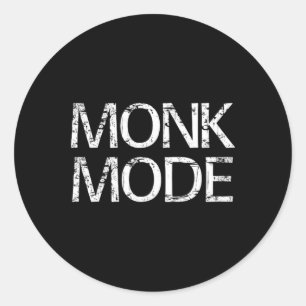 Adesivo Redondo Modo Monge Meditação Yoga Novidade