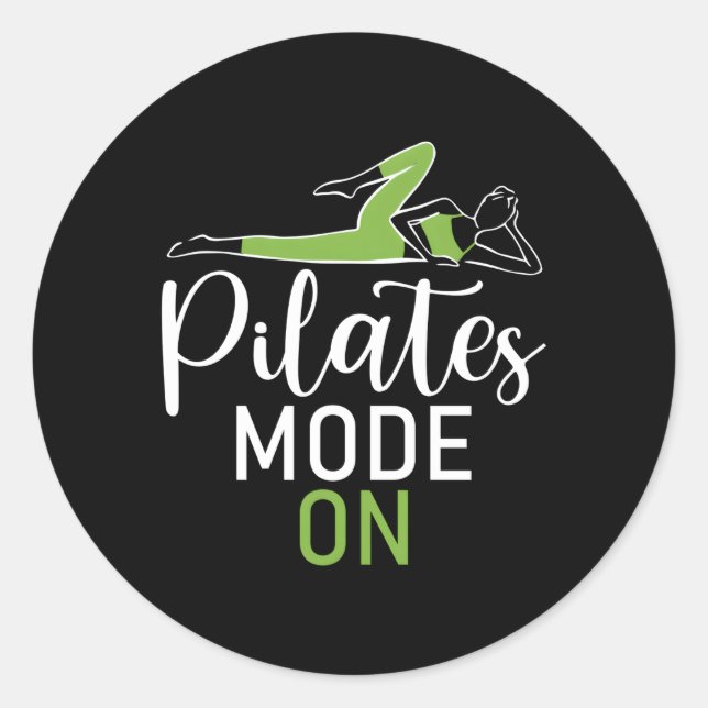 Adesivo Redondo Modo Pilates Em Pilatos (Frente)