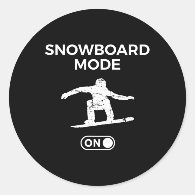Adesivo Redondo Modo Snowboard No Snowboard Quote Snowboarder S (Frente)