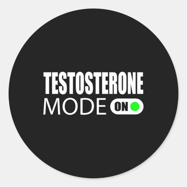 Adesivo Redondo Modo Testosterona Ativado (Frente)