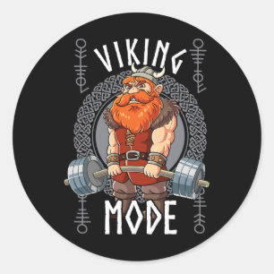 Adesivo Redondo Modo Viking Gym Bodybuilding