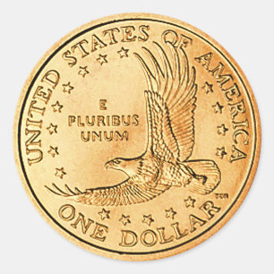 Adesivo Redondo Moeda Dólar EUA