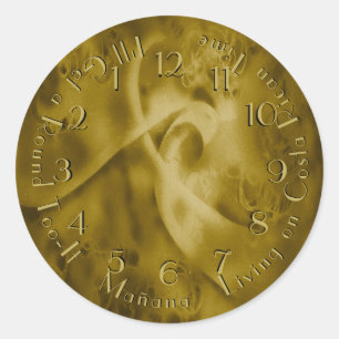 Adesivo Redondo Moeda Dourado do pulso de disparo inverso redondo