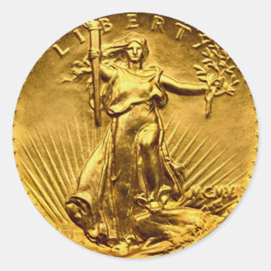 Adesivo Redondo Moedas de Dólar Antiquado