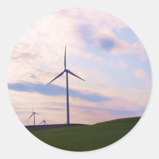 Adesivo Redondo Moinho de vento! (Frente)
