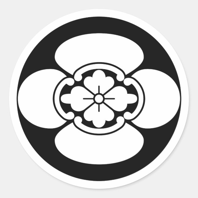 Adesivo Redondo Mokko no bolo de arroz (Frente)