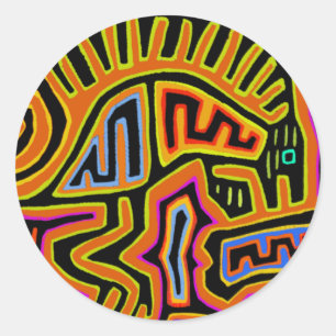 Adesivo Redondo Mola Shaman Peyote Visions