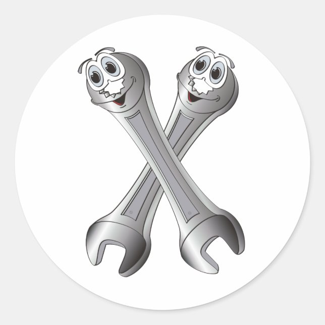 Adesivo Redondo Molas de desenho animado (Frente)