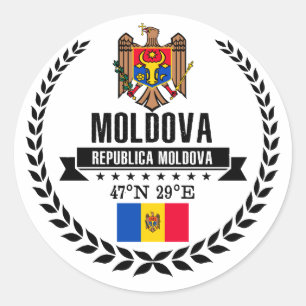 Adesivo Redondo Moldávia