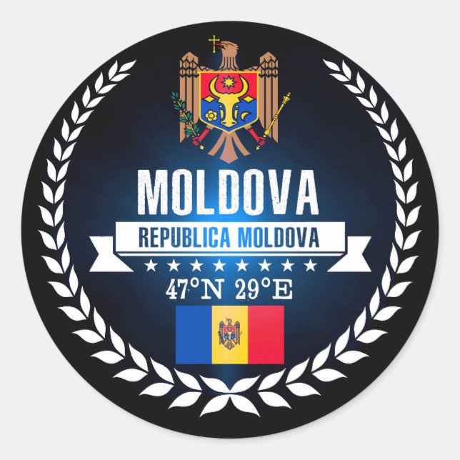 Adesivo Redondo Moldávia (Frente)