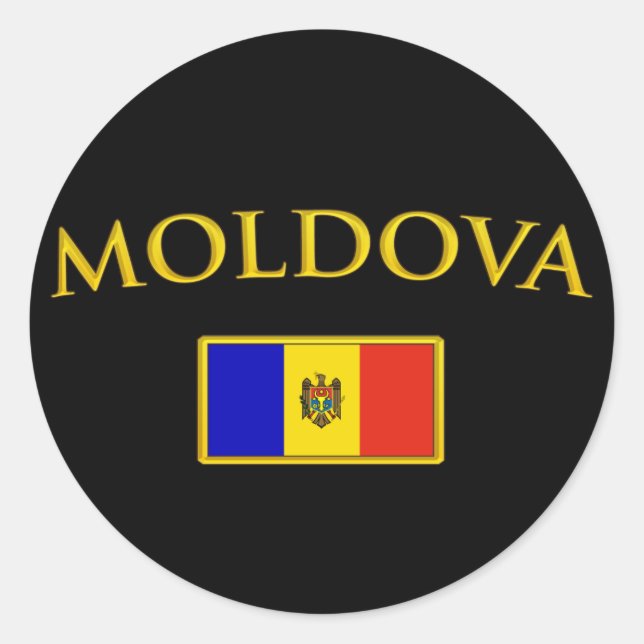 Adesivo Redondo Moldávia ouro (Frente)