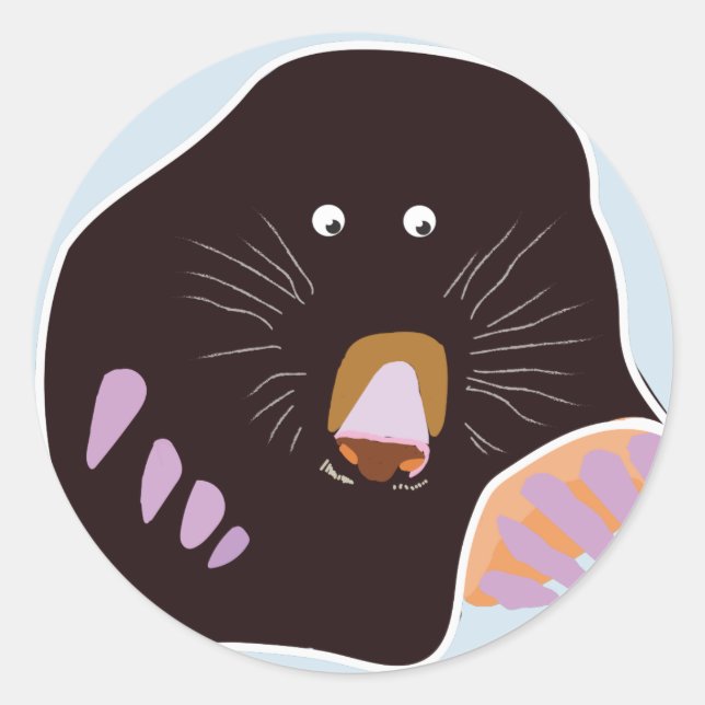 Adesivo Redondo Mole Classic Round Sticker, Glossy (Frente)