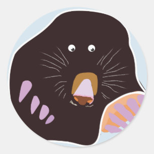 Adesivo Redondo Mole Classic Round Sticker, Glossy