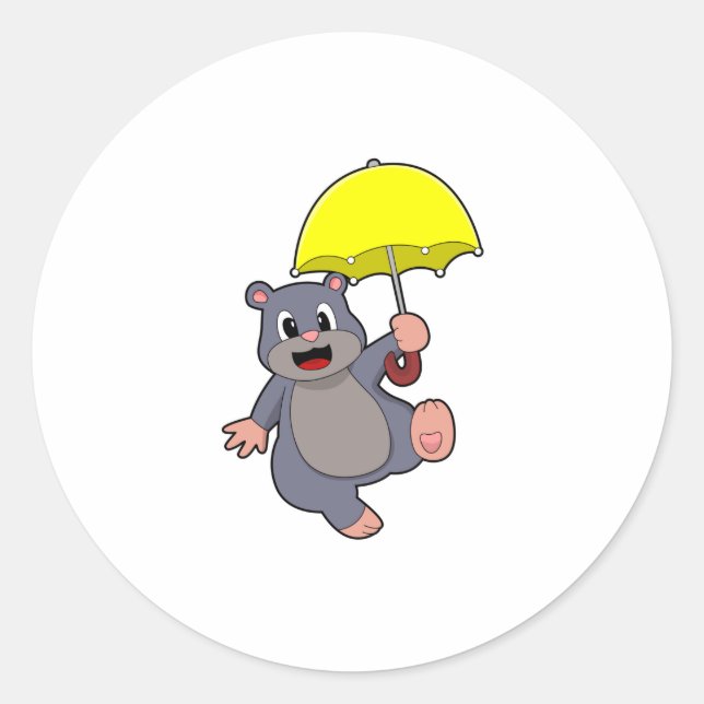 Adesivo Redondo Mole com guarda-chuva (Frente)