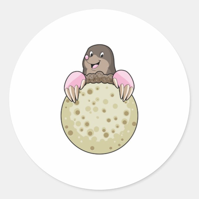 Adesivo Redondo Mole com Lua (Frente)