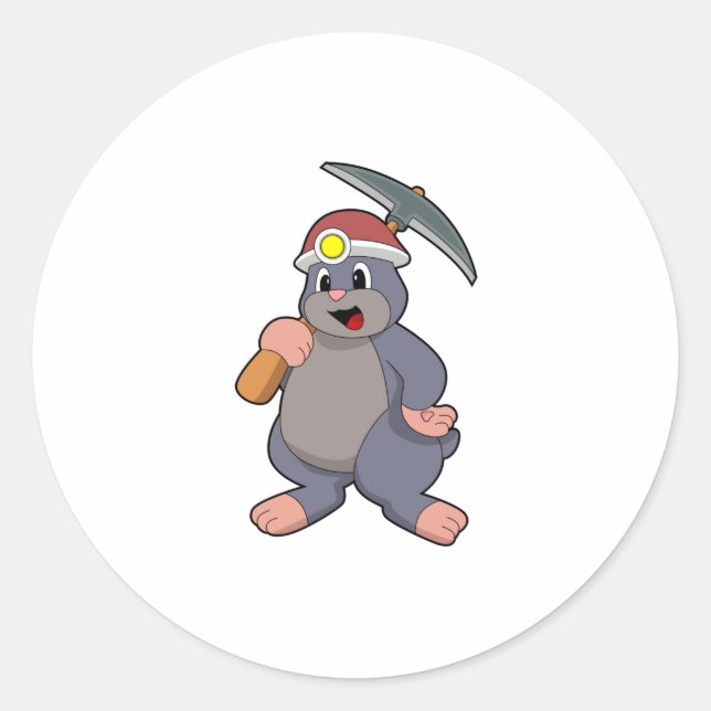 Adesivo Redondo Mole com picaxe (Frente)