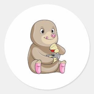 Adesivo Redondo Mole como jogador com Joystick