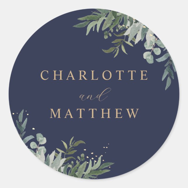 Adesivo Redondo Molereca | Marinho Envelope Selo (Frente)