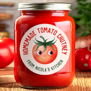 Adesivo Redondo Molho de Tomate Caseiro com sua própria receita